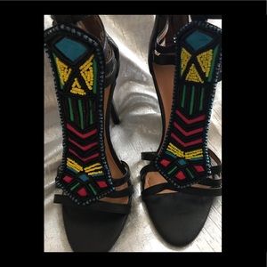 Nine West Black Sandals sz 9.5